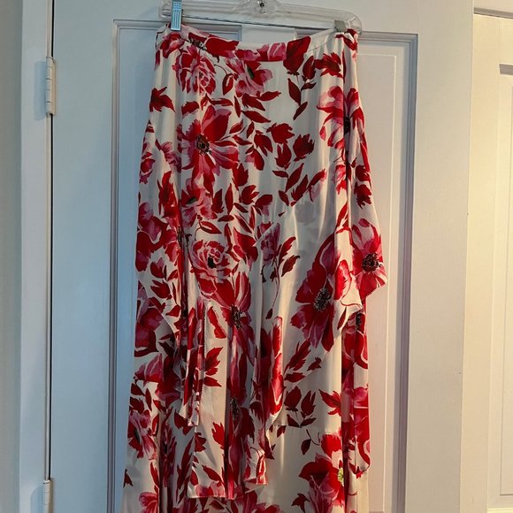Intermix Silk Floral Ruffled Maxi Skirt - Size M - Picture 1 of 3